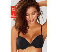 Schalen-BH PETITE FLEUR Gr. 85, Cup B, schwarz (schwarz, weiß) Damen BHs Schalen-BH Bügel-BH T-Shirt-BH BH (339079-85) schwarz, weiß