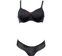 Schalen-BH ROSA FAIA "Fleur" Gr. 70, Cup E, schwarz Damen BHs ohne Bügel bequeme Softschale mit flacher, zarter Spitze umrahmt (50204161-70)