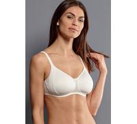 Schalen-BH ROSA FAIA "Fleur", Damen, Gr. 90, Cup D, beige (crystal), Stoff, Obermaterial: 83% Polyamid, 17% Elasthan, clean, kontrastfarbene Details, unifarben mit Farbeinsatz, klassisch, BHs Schalen-