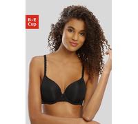 Schalen-BH S.OLIVER "Camille", Damen, Gr. 90, Cup D, schwarz, Microtouch, Obermaterial: 72% Polyamid, 16% Polyester, 12% Elasthan, Basic, BHs Schalen-BH, mit Spitzenträger, Basic Dessous (32923242-90)