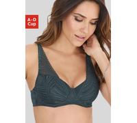 Schalen-BH S.OLIVER "Clemence", Damen, Gr. 90, Cup C, grün, salbei, Spitze, Obermaterial: 51% Polyamid, 41% Polyester, 8% Elasthan, BHs Schalen-BH, mit modischer Spitze in High-Apex Schnittform, Desso