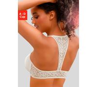 Schalen-BH S.OLIVER "Lisette", Damen, Gr. 70, Cup B, beige (creme), Microtouch, Obermaterial: 85% Polyamid, 15% Elasthan, BHs BH Spitzenwäsche Bügel-BH Spitzen-BH Hochzeitswäsche T-Shirt-BH Hochzeitsd