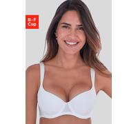 Schalen-BH S.OLIVER "Maelle", Damen, Gr. 90, Cup B, weiß, Microtouch, Obermaterial: 70% Polyamid, 17% Elasthan, 13% Polyester, Basic, BHs Schalen-BH, mit breiten, leicht wattierten Trägern, Dessous (8