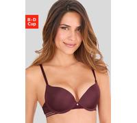 Schalen-BH S.OLIVER "Milene", Damen, Gr. 85, Cup C, lila (cassis), Spitze, Obermaterial: 60% Polyamid, 35% Polyester, 5% Elasthan, modisch, BHs, mit Bügel und hübschem Spitzenrücken, Dessous (43243839