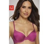 Schalen-BH S.OLIVER "Pauline", Damen, Gr. 70, Cup C, lila (beere), Spitze, Obermaterial: 62% Polyamid, 23% Polyester, 15% Elasthan, BHs, mit Bügel und hübschem Spitzenrücken, Dessous (27214436-70) bee