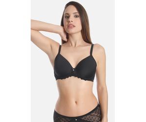 Schalen-BH SASSA "Beautyful Classic", Damen, Gr. 80, Cup B, schwarz, Microtouch, Jacquard: 85% Polyamid, 15% Elasthan. Spitze: 90% Polyamid, 10% Elasthan, unifarben, normal, BHs Schalen-BH, filigrane