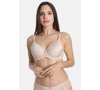 Schalen-BH SASSA "Beautyful Classic", Damen, Gr. 90, Cup C, beige (natur), Jacquard: 85% Polyamid, 15% Elasthan. Spitze: 90% Polyamid, 10% Elasthan, unifarben, normal, BHs Schalen-BH, mit Spitzeneinsa