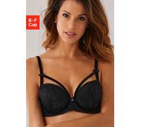Schalen-BH "Seduction", Damen, Gr. 95, Cup C, schwarz, Spitze, Obermaterial: 85% Polyamid, 15% Elasthan, PETITE FLEUR GOLD BY LASCANA, BHs Spitzenwäsche Reizwäsche Bügel-BH Spitzen-BH Dessous Schalen-