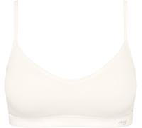 Schalen-BH SLOGGI "FREE Evolve P", Damen, Gr. 2, N-Gr, weiß (silk weiß), Single Jersey, Spitze, Obermaterial: 46% Polyester, 45% Modal, 9% Elasthan, unifarben, modisch, BHs, super weich, dehnfähig, St