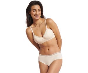 Schalen-BH SLOGGI "GO Ribbed", Damen, Gr. XL, N-Gr, braun (walnuss), Feinripp, Obermaterial: 52% Baumwolle, 36% Polyester, 7% Polyamid, 5% Elasthan, unifarben, normal, BHs Schalen-BH, weiche Rippware,