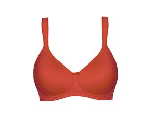 Schalen-BH SUSA "Schalen BH ohne Bügel Milano", Damen, Gr. 75, Cup A, rot (terracotta), Stoff, Obermaterial: 79% Polyamid PA. 13% Elasthan EL. 8% Baumwolle CO., BHs Schalen-BH (39490933-75) terracotta