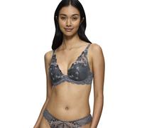 Schalen-BH TRIUMPH "Sensual Spotlight WP", Damen, Gr. 85, Cup D, grau (pebble grau), Microtouch, Obermaterial: 64% Polyester, 29% Polyamid, 7% Elasthan, bestickt, BHs Schalen-BH, mit Stickerei (735657