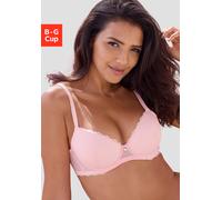 Schalen-BH VIVANCE, Damen, Gr. 100, Cup D, rosa (rosé), Spitze, Obermaterial: 91% Polyamid, 9% Elasthan, BHs Schalen-BH, mit Bügel aus elastischer Netzspitze, sexy Dessous (28881834-100) rosé