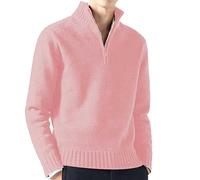 Schalkragen Pullover Herren - Winter Hemd Herren Warme Pullover Baumwolle Winter Pulli Mit Reißverschluss Warm Mit Kragen Rollkragen Kragen Rollkragen Baumwoll Half Zip Zip Strickpullover Warm