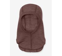 Schalmütze aus Wolle Kinder CeLaVi, Merinowolle braun Gr. 48 cm