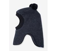 Schalmütze Baby Wollfleece maximo mit Bio-Baumwolle blau Gr. 49 cm