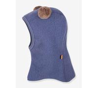 Schalmütze mit Ohren Mädchen PURE PURE by Bauer aus Merinowolle graublau Gr. 41/43 cm