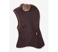 Schalmütze mit Ohren Mädchen PURE PURE by Bauer aus Merinowolle schokolade Gr. 41/43 cm