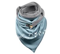 Schals für Damen Winter mit Knöpfen Frauen Schal Elegant Dreieckstuch Klassischer Persönlichkeit Scarf Geometrische Herbstschal Kaschmir-Schal Poncho Super Weicher Schlauchschal Schal als Geschenk