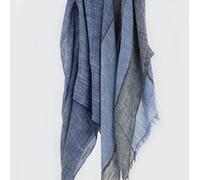 Schals Tücher Halstuch Scarf Damen Winterschal Aus Baumwolle, Schwarz, Für Herren, Weich, Knitterfrei, Unisex, Langer Schal Und Ringschal, Große Größe, 80 X 205 cm, Marineblau/Schwarz