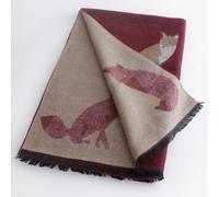 Schals Tücher Halstuch Scarf Damenschals, Herbst- Und Winterschals Mit Animal-Print, Warme Winterschals Für Damen, Einheitsgröße, Weinrot