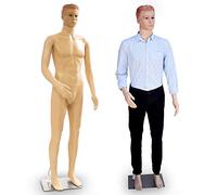 Schaufensterpuppe Männlich Schaufensterfigur Mannequin Schneiderpuppe 360° beweglich 187cm