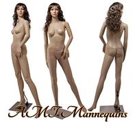 Schaufensterpuppe SF3 mit 2 Perücken gratis weibliche Schaufenterfigur Mannequin Kopf und Arme beweglich