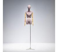 Schaufensterpuppen-Torso, Verstellbare Schaufensterpuppe, Hängender Modetorso, Verstellbarer Schaufensterpuppenständer, Für Pullover, T-Shirts, Jacken, Kleider, Blusen, Tops, Grau, Goldene Quadratisc