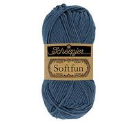Scheepjes 1592-2 Softfun Baumwolle Garn, 2489 Denim, 10x50g, 10 Count