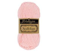 Scheepjes 1592-2 Softfun Baumwolle Garn, 2513 Licht Rose, 10x50g, 10 Count