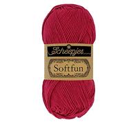 Scheepjes 1592-2617 Softfun Baumwolle Garn, 2617 Jam, 1x50g