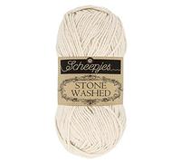 Scheepjes 1664-2 Washed Baumwolle Garn, 78 22% Acryl, 801 Moon Stone, 10x50g, 10 Count