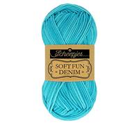 Scheepjes 1672-500_2 Softfun Denim Baumwolle Garn, 10x50g, 10 Count