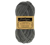 Scheepjes 1672-502_2 Softfun Denim Baumwolle Garn, 10x50g, 10 Count