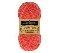 Scheepjes 1672-505_2 Softfun Denim Baumwolle Garn, 10x50g, 10 Count