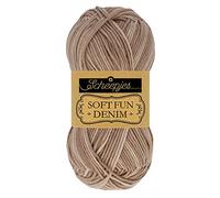Scheepjes 1672-508_2 Softfun Denim Baumwolle Garn, 10x50g, 10 Count