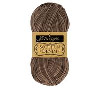 Scheepjes 1672-510_2 Softfun Denim Baumwolle Garn, 10x50g, 10 Count