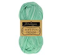 Scheepjes 1672-516_2 Softfun Denim Baumwolle Garn, 10x50g, 10 Count