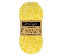 Scheepjes 1672-518_2 Softfun Denim Baumwolle Garn, 10x50g, 10 Count
