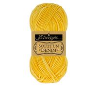 Scheepjes 1672-520_2 Softfun Denim Baumwolle Garn, 10x50g, 10 Count