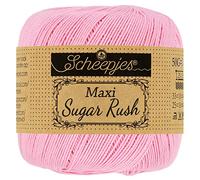 Scheepjes 1694-2 Maxi Sugar Rush Baumwolle Garn, 100% merzerisierte, 222 Tulip, 10x50g, 10 Count