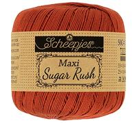 Scheepjes 1694-2 Maxi Sugar Rush Baumwolle Garn, 100% merzerisierte, 388 Rust, 10x50g, 10 Count