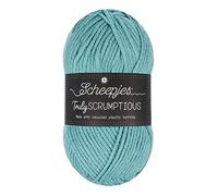 Scheepjes 1739-314 Truly Scrumptious Cotton Yarn, recyceltes Polyester 50% Acryl, 314 Blue Glazed Doughn, 1x100g