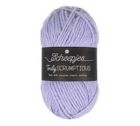 Scheepjes 1739-334 Truly Scrumptious Cotton Yarn, recyceltes Polyester 50% Acryl, 334 Lavender Slice, 1x100g