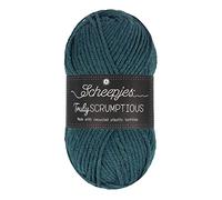 Scheepjes 1739-346 Truly Scrumptious Cotton Yarn, recyceltes Polyester 50% Acryl, 346 Blue Cornm. Muffins, 1x100g