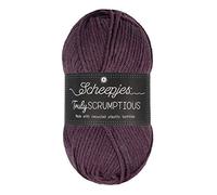 Scheepjes 1739-347 Truly Scrumptious Cotton Yarn, recyceltes Polyester 50% Acryl, 347 Choco. Rasp. Bav, 1x100g