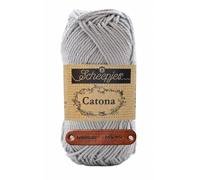 Scheepjes Catona 074 Mercury Premium Wolle 50g mercerisiertes Baumwollgarn für feine Häkelideen luftige Looks und stilvolle Wohnakzente mit mySearose Label