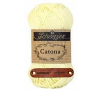 Scheepjes Catona 101 Candle Light Premium Wolle 50g mercerisiertes Baumwollgarn für feine Häkelideen luftige Looks und stilvolle Wohnakzente mit mySearose Label