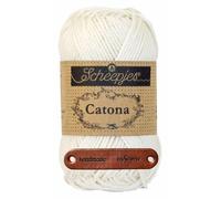 Scheepjes Catona 105 Bridal White Premium Wolle 50g mercerisiertes Baumwollgarn für feine Häkelideen luftige Looks und stilvolle Wohnakzente mit mySearose Label