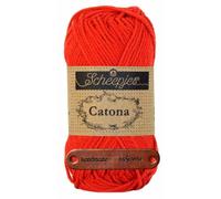 Scheepjes Catona 115 Hot Red Premium Wolle 50g mercerisiertes Baumwollgarn für feine Häkelideen luftige Looks und stilvolle Wohnakzente mit mySearose Label
